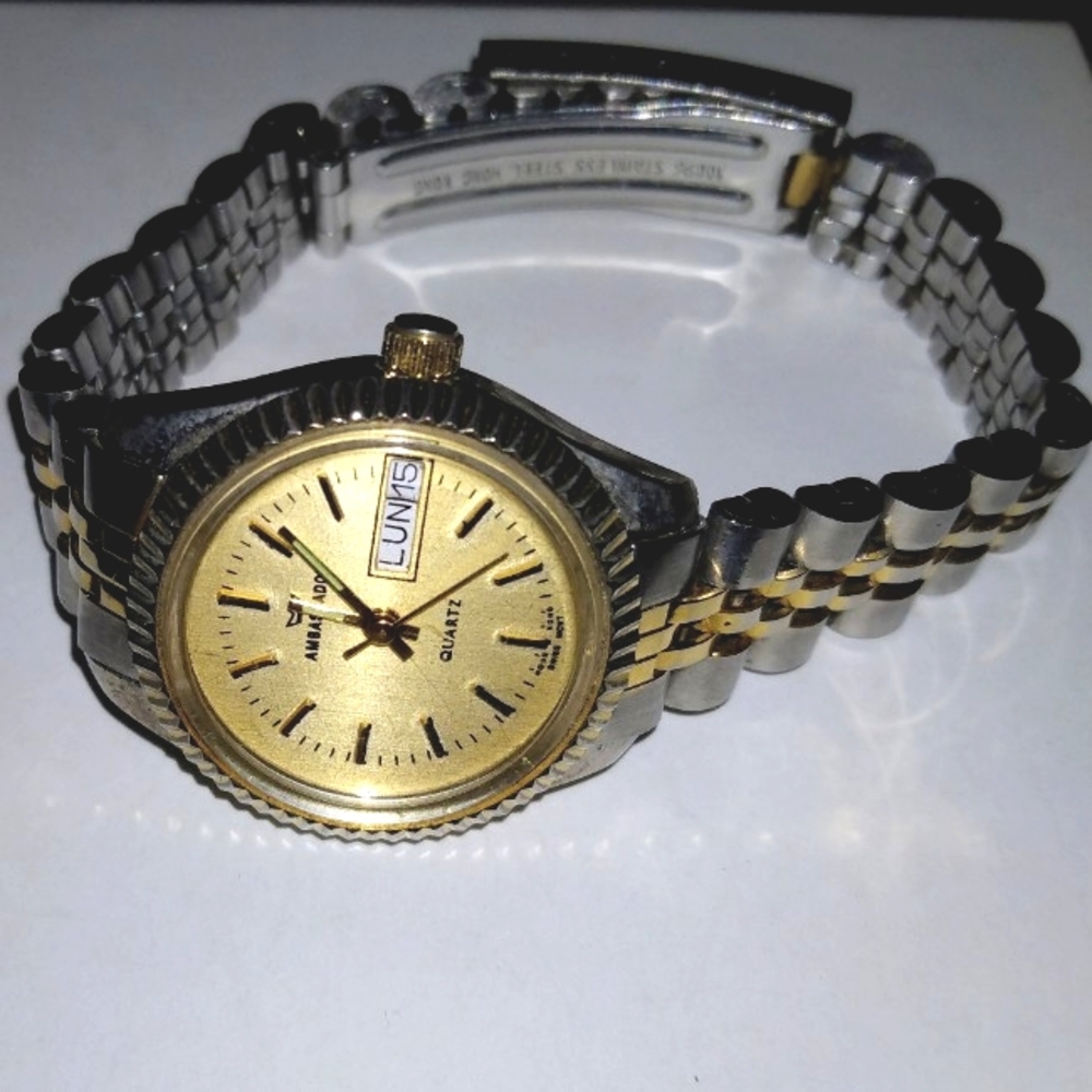 Ambassador two tone fashion watch